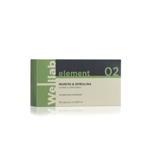 Welllab Element Mumiyo with chlorella, spirulina & royal jelly, 30 капсул